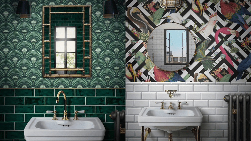 Best Wall Treatment for Bathrooms: Wallpaper A Bold Design Choice